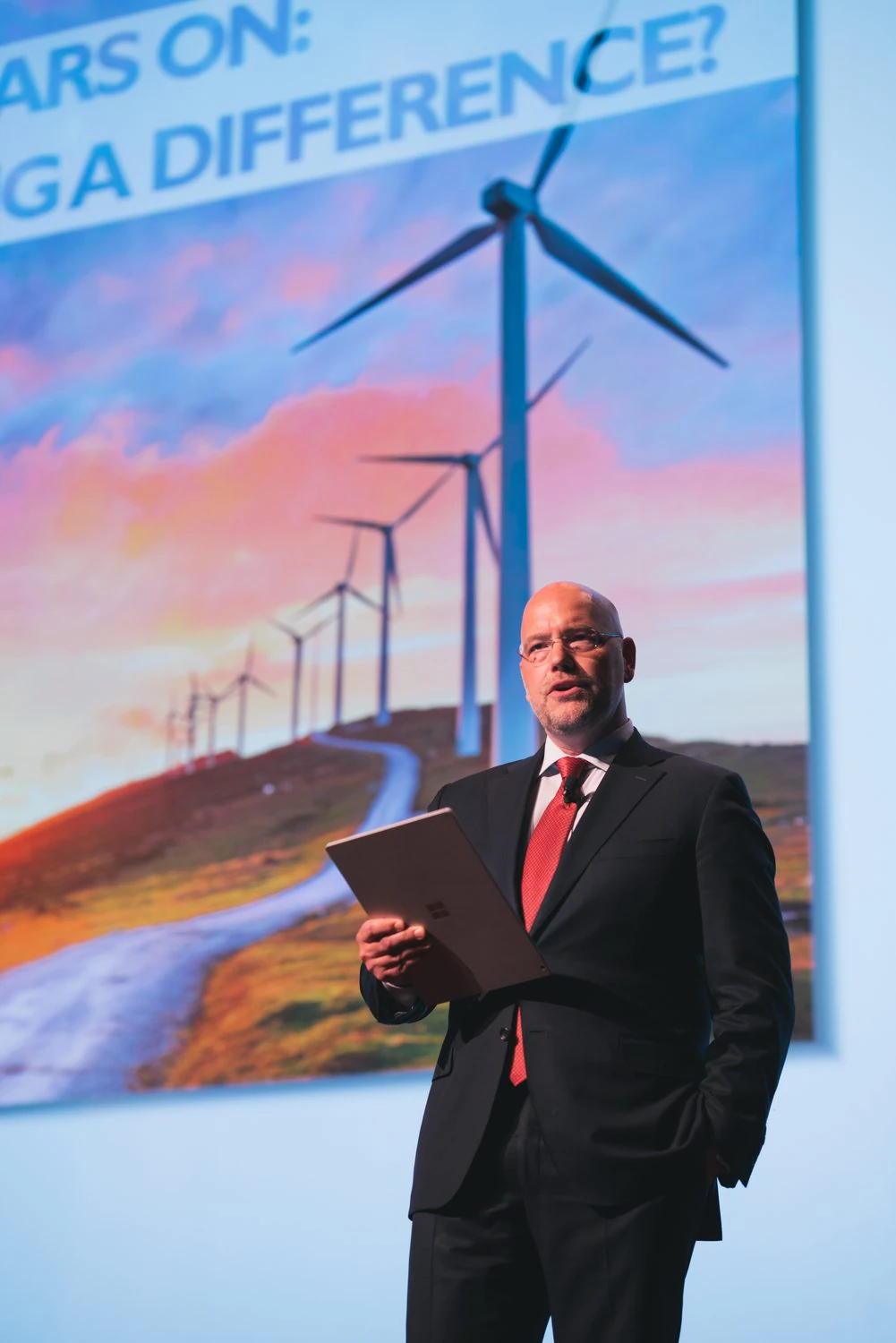 Michael G. Meehan presenting on sustainability